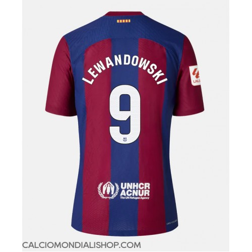 Maglie da calcio Barcelona Robert Lewandowski #9 Prima Maglia Femminile 2023-24 Manica Corta
